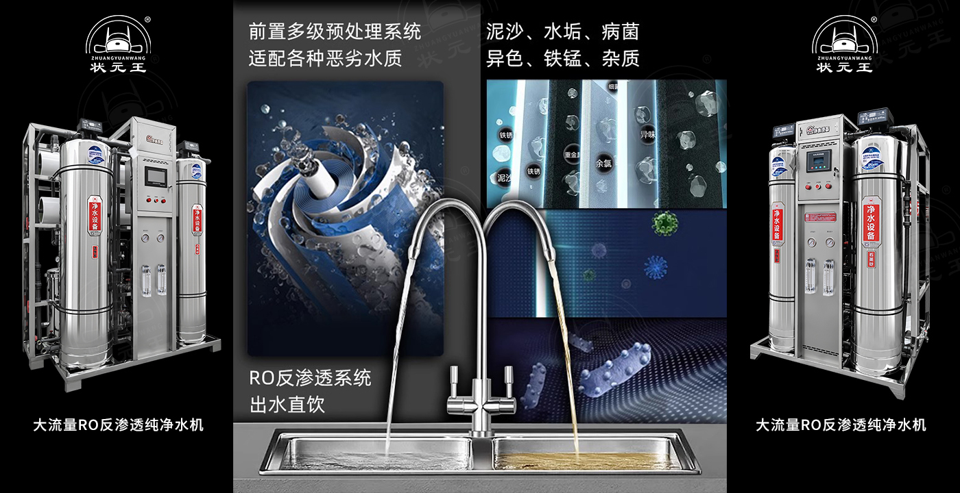 反渗透净水设备产水量与回收率详解 | 状元王净水